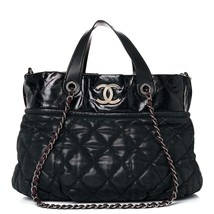 Iridescent Calfskin Quilted Large In The Mix Tote Black - £2,278.53 GBP