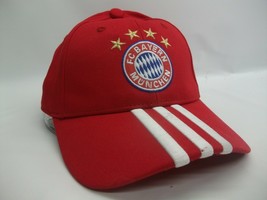 FC Bayern Munchen Youth Hat Adidas Munich Football Red Strapback Baseball Cap - £7.61 GBP