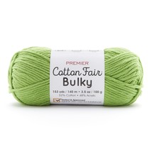 Premier Yarns Cotton Fair Bulky Yarn Solid Leap Frog - $10.61