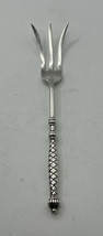 Antique 1875 Gorham 4.5” Sterling Silver Weave Pattern Lemon Fork H824 - $39.55