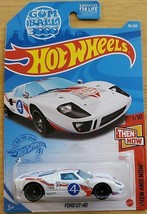 Hot Wheels Then and Now 1/10 FORD GT-40 Gumball 3000 White - £4.96 GBP