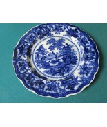 Antique Flow Blue Dinner Plate FAIRY VILLAS Leone China by W Adams &amp; Co.... - $2,358.40 MXN