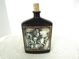 PUNT E MES LIQUOR DECANTER FROM ITALY EMBOSSED HORSE &amp; RIDER W/CORK BLAC... - $33.87 CAD