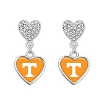 43428 Tennessee Amara Silver Crystal Heart Earrings Jewelry Gift UT - £14.06 GBP