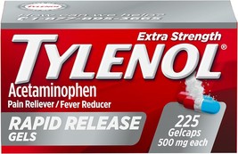 Tylenol Extra Strength Acetaminophen Rapid Release Gels, Pain Reliever &amp; Fever R - £27.07 GBP