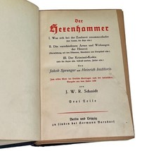 1923 Antique Book - Hammer of Witches Der Hexenhammer Malleus Maleficarum Occult image 2
