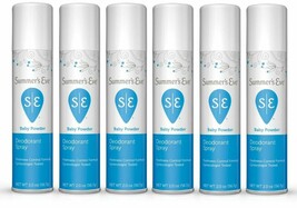 Pack of 6 Summer&#39;s Eve! Baby Powder 2oz Feminine Deodorant Spray - $24.55