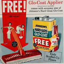 1954 Johnson&#39;s Floor Wax Polish Glo Coat Advertisement Flooring Cleaner ... - $10.00