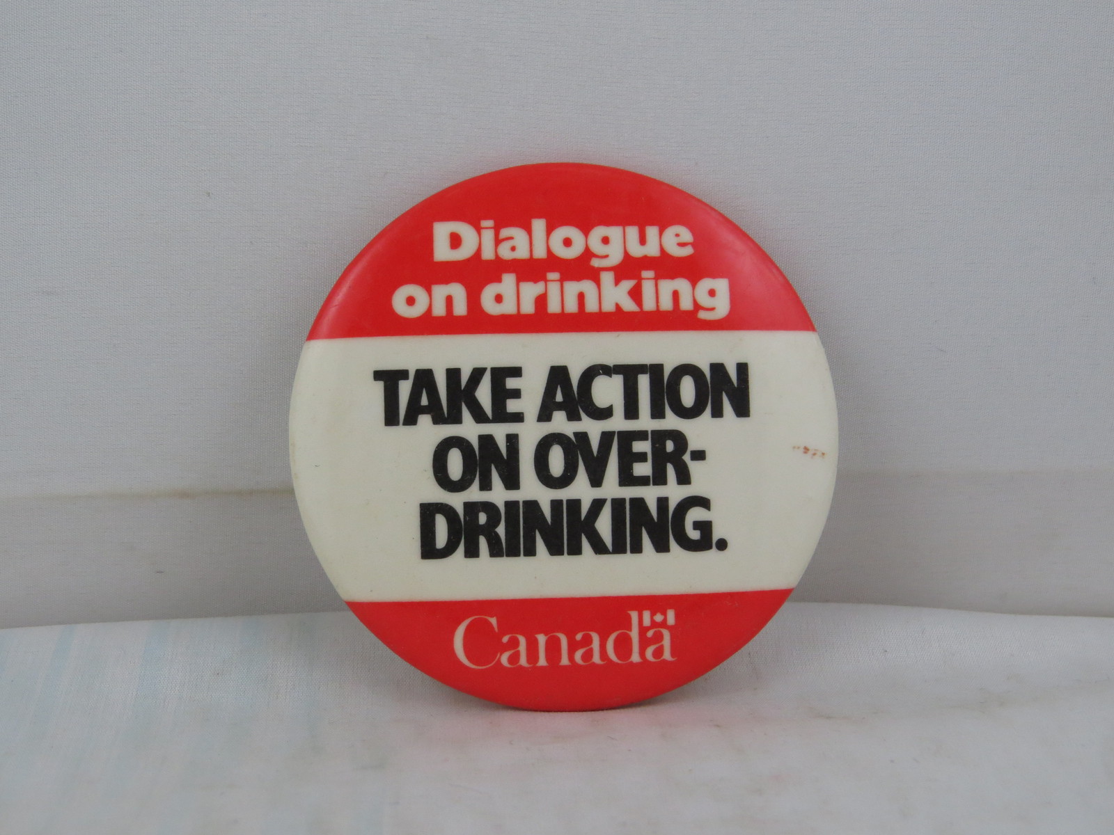 Vintage Canadian Political Pin - Dialogue on Drinking - Celluloid Pin - $15.00