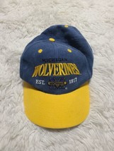 Michigan Wolverines Hat Snapback Maize Blue Mens 90s Fresh Caps Spellout Block M - £11.70 GBP