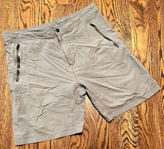 Mack Weldon Board Shorts Mens Medium Swim Trunks Gray Zippered Pockets - $24.86
