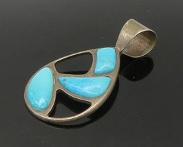 DTR JAY KING 925 Sterling Silver - Vintage Turquoise Cutout Pendant - PT18509 - £108.14 GBP