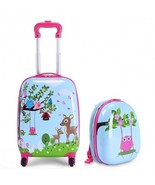 2 Pieces ABS Kids Suitcase Backpack Luggage Set - Color: Blue - $1,518.97 MXN