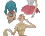 Vtg 1940s Simplicity Pattern 1693 Misses and Junior Blouse Size 14 Bust 34 - $31.82