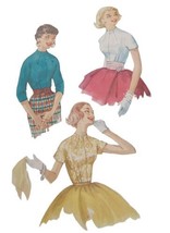 Vtg 1940s Simplicity Pattern 1693 Misses and Junior Blouse Size 14 Bust 34 - £24.99 GBP