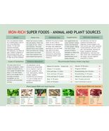 Iron-rich Food Chart, digital download PDF, ron levels chart, plant food... - £3.20 GBP