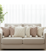 SOGA 6PC Pillowcase Set – Brown &amp; Ivory Diamond Knit Pillow Covers with ... - $88.50