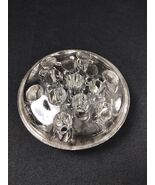 Vintage Large Clear Glass Flower Frog Round With 16 Holes 4&quot; Fitter - $138.12 MXN