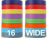 [16 Pack] Wide Mouth Mason Jar Lids For Ball, Kerr And More - Colored Pl... - $18.99