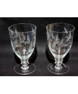 Vintage ARCADIA ELECTRA Iced Tea Beverage Glass - ETCHED CRYSTAL - Pair ... - $24.18