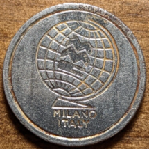 Milano Italy Globe Pattern Telephone Pay Phone Slotted Token - £4.09 GBP