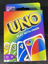 UNO PRIDE Card Game Edition LGBTQ Age 7+ NIB Rainbow - $9.49