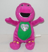 Vintage 2008 Lyons Barney the Purple Dinosaur Talking Singing 10&quot; Plush Toy - £18.91 GBP