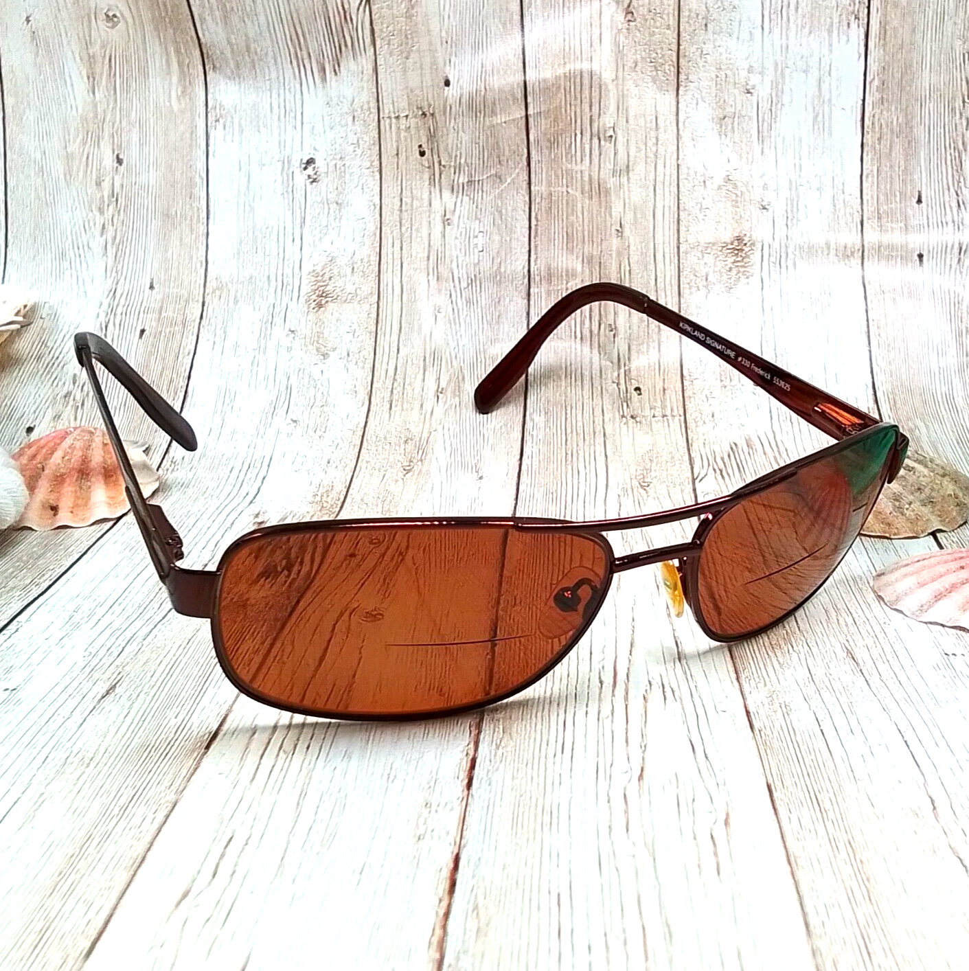 Kirkland Signature Brown Metal Eyeglass FRAMES ONLY Frederick 59-16-135 ... - £15.93 GBP