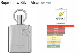 Supremacy Silver By Afnan Perfumes Pour Homme New Sealed 100ML 3.4OZ - £51.32 GBP