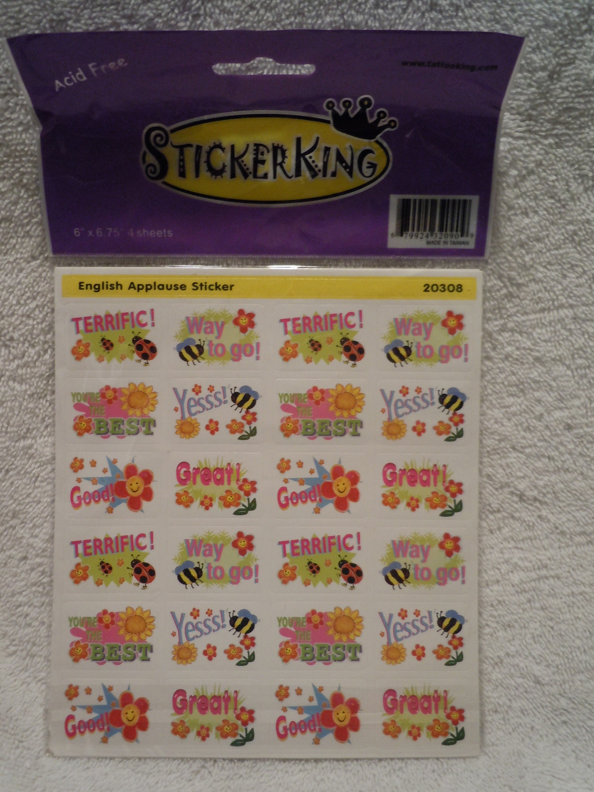 Sticker King English Applause Stickers Acid Free - $1.00