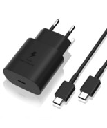 Quick Wall Charge 25W EU  Charger for Samsung S21/ S20 A70S with C to C ... - £11.57 GBP+
