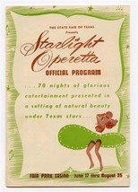 State Fair of Texas Fair Park Casino Starlight Operetta 1946 Program Ros... - $16.89