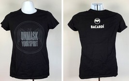 Bacardi Rum Unmask Your Spirit T Shirt Womens Juniors XL Bat Logo - £17.16 GBP