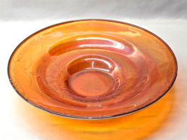 Federal Glass Madrid Iridescent 11&quot; Console Bowl 1930s Marigold Depressi... - $22.88