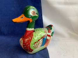 Vtg Daiya Mallard Duck Friction Powered Tin Litho Toy Bobbing Head Action Japan - £24.07 GBP