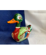 Vtg Daiya Mallard Duck Friction Powered Tin Litho Toy Bobbing Head Actio... - £23.49 GBP