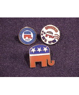 Lot of 3 Republican Party Lapel Pins, 2005 National Committee, United We... - £7.04 GBP