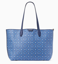 New Kate Spade Flower Monogram Coated Canvas Outerspace with Pouch / Dust bag - £114.22 GBP