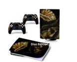 For PS5 Disc Edition Console &amp; 2 Controller Skull Aces Vinyl Wrap Skin D... - $15.97