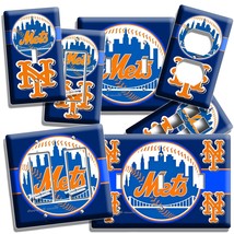 NEW YORK METS BASEBALL TEAM LIGHTSWITCH OUTLET WALL PLATE MAN CAVE GAME ... - £14.38 GBP+
