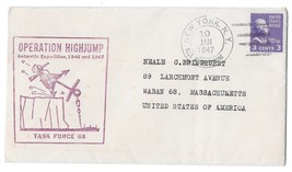 Naval Cover Operation Highjump USS Mount Olympus 1947 NY Antarctic Exped... - $4.99