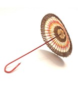 Dollhouse Miniature Doll Umbrella Parasol woven striped AS IS with damag... - £6.99 GBP