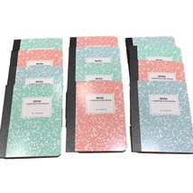 Set of 12 Mini Composition Notebooks Pastel Marble 100 Pages 4.25 x 3.25... - $24.18