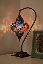 Mosaic SWAN Neck Table Lamps Handmade Unique Turkish Tiffany Moroccan Night Art  - £57.65 GBP
