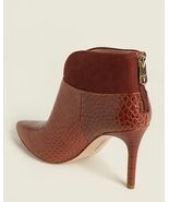 LOUISE ET CIE  Terra Cotta Sana Croc-Embossed Ankle Booties - Size 6M - €48,08 EUR
