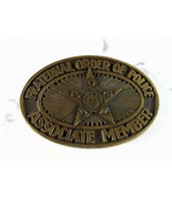 Vintage Estate Fraternal Order of Police Associate Brass Belt Buckle 204... - £39.51 GBP