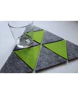 Mix Felt Coasters Simple Triangular Set of 7 Hand Made Craft Ireland - $179.90 MXN