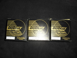 Softball Dudley “White Thunder” Official Softball WT12-ND Leather LOT OF 3 - £21.79 GBP