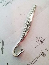 Feather Bookmark Making Supply Big Shepards Hook Antiqued Silver 80mm Fairy Tale - £4.99 GBP