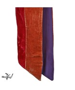 Vintage 20s Velvet Long Scarf Sash Fuchsia and Pink Lined in Blue 55x5 -... - £51.28 GBP